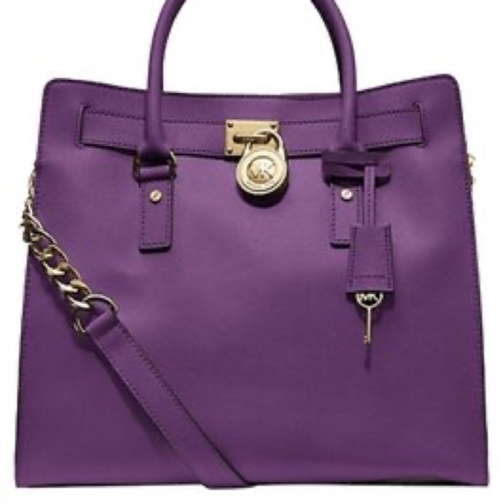 - Michael Kors Hamilton Large Satchel Violet